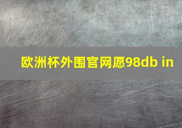 欧洲杯外围官网愿98db in